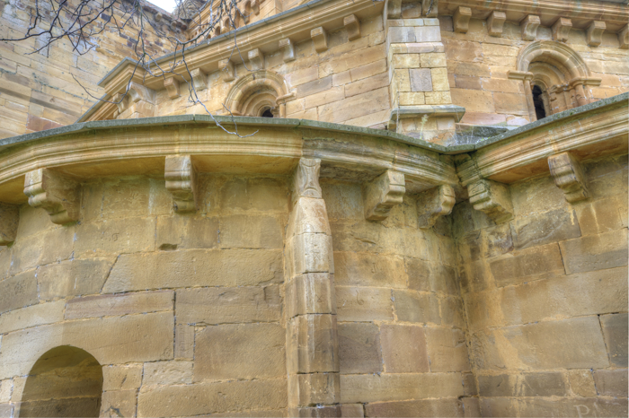 Detalle de la cabecera de la iglesia del monasterio de